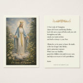 Our Lady of Champion Catholic Prayer Visitekaartje (Voorkant /achterkant)