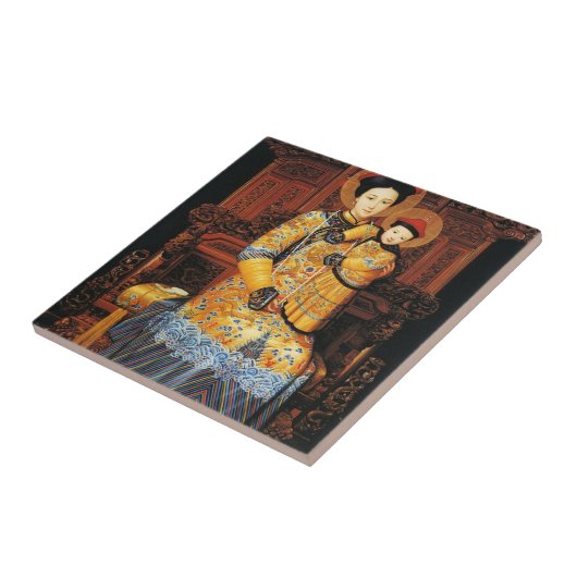 Our Lady of China (中华圣母, 中華聖母) Chinese Virgin Mary Tegeltje (Zijkant)