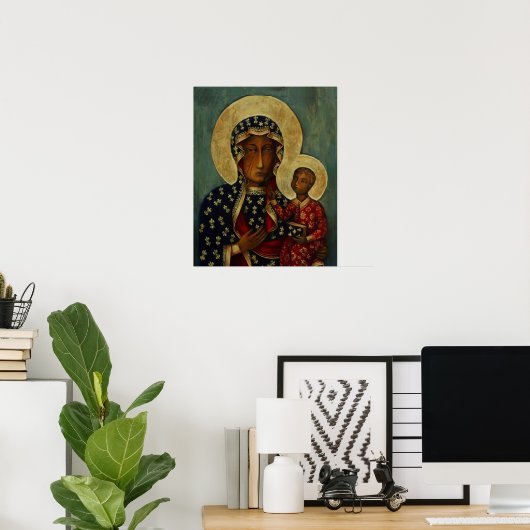 Our Lady of Czestochowa Black Maddona Virgin Mary Poster (Thuiskantoor)