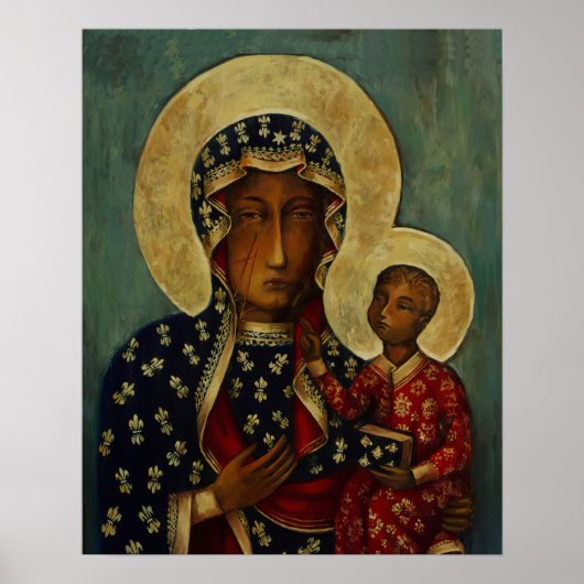 Our Lady of Czestochowa Black Maddona Virgin Mary Poster (Voorkant)