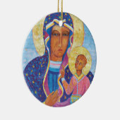 Our Lady of Czestochowa Black Madonna Poland Keramisch Ornament (Rechts)