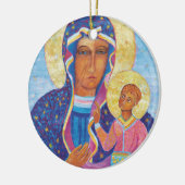 Our Lady of Czestochowa Black Madonna Poland Keramisch Ornament (Links)