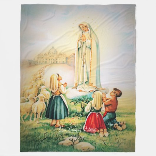 Our Lady of Fatima 1917 Fleece Deken (Voorkant)