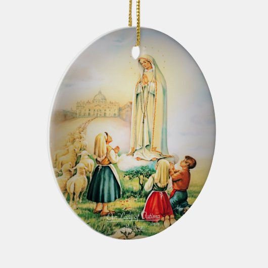 Our Lady of Fatima 1917 Keramisch Ornament (Rechts)