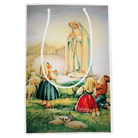 Our Lady of Fatima 1917 Medium Cadeauzakje (Voorkant)