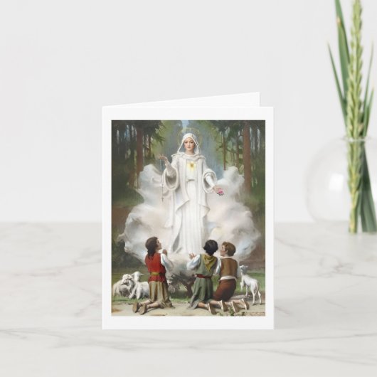 Our Lady of Fatima Greeting Card Kaart (Voorkant)
