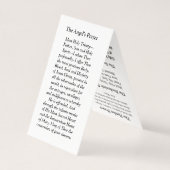 Our Lady of Fatima Prayer Card Kaart (Achterkant)