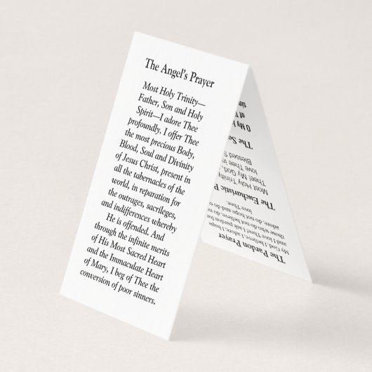 Our Lady of Fatima Prayer Card Kaart (Achterkant)