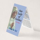 Our Lady of Fatima Prayer Card Kaart (Voorkant)