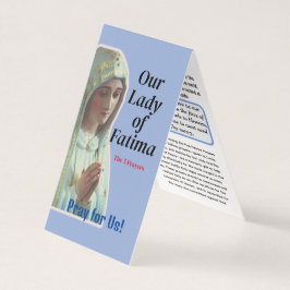 Our Lady of Fatima Prayer Card Kaart