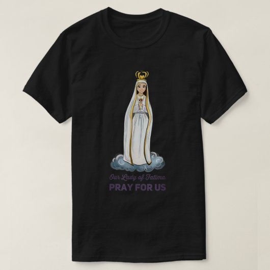 Our Lady of Fatima Rosary Prayer Holy Blessed Mary T-shirt (Design voorkant)