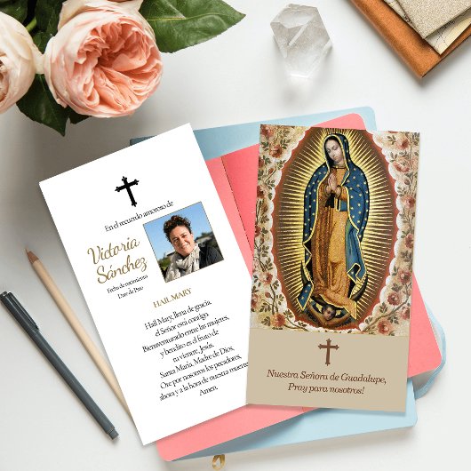 Our Lady of Guadalupe 3 Spaanse Kaarten Visitekaartje