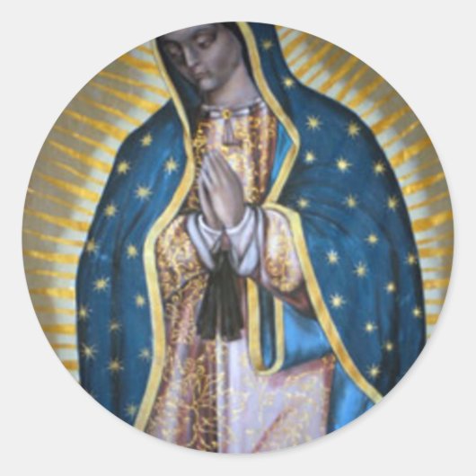 Our Lady Of Guadalupe Art Ronde Sticker (Voorkant)