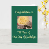 Our Lady of Guadalupe, Feast Day Card Kaart (Gele Bloem)