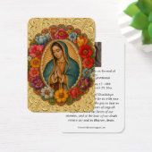 OUR LADY OF GUADALUPE FUNERAL PRAYER CARD VISITEKAARTJE (Bureau)