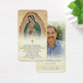 Our Lady of Guadalupe Funeral Spanish Prayer Cards Visitekaartje (Bureau)