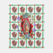 Our Lady of Guadalupe Mexican Aztec Virgin Mary Fleece Deken (Voorkant)
