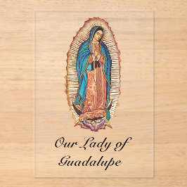 Our Lady of Guadalupe Miraculous Tilma Fine Art Acryl Uitnodigingen