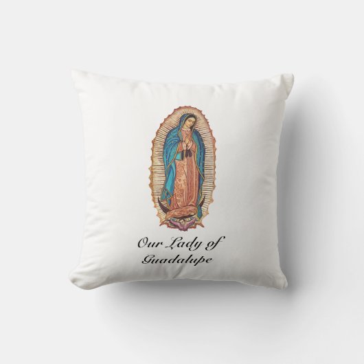 Our Lady of Guadalupe Miraculous Tilma Fine Art Kussen (Voorkant)