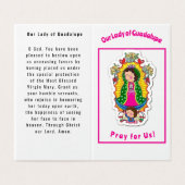 Our Lady of Guadalupe Prayer Card Kaart (Buitenkant ongevouwen)