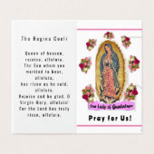 Our Lady of Guadalupe Prayer Card Kaart (Buitenkant ongevouwen)