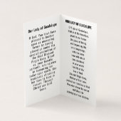 Our Lady of Guadalupe Prayer Card Kaart (Binnen)