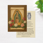 Our Lady of Guadalupe Prayer Holy Card Visitekaartje (Bureau)