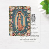 Our Lady of Guadalupe Prayer Holy Card Visitekaartje (Bureau)