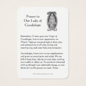 Our Lady of Guadalupe Prayer Holy Card Visitekaartje (Achterkant)