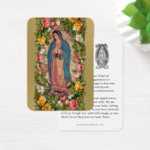 Our Lady of Guadalupe Prayer Holy Card Visitekaartje (Bureau)