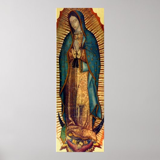 Our Lady of Guadalupe Tilma Afbeelding 12x36 Virge Poster (Voorkant)