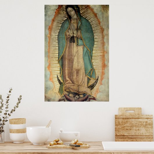 Our Lady of Guadalupe Tilma Replica Poster (Keuken)