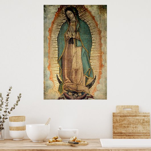 Our Lady of Guadalupe Tilma Replica Poster (Keuken)