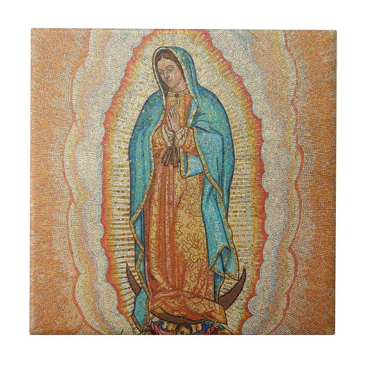 Our Lady of Guadalupe Version Tegeltje (Voorkant)