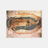 Our Lady Of Guadalupe Vintage Fleece Deken (Voorkant (Horizontaal))