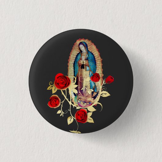 Our Lady of Guadalupe Virgen Maria A-100121 Button (Voorkant)