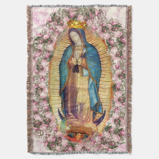 Our Lady of Guadalupe Virgin Mary 203 Deken (Voorkant Verticaal)