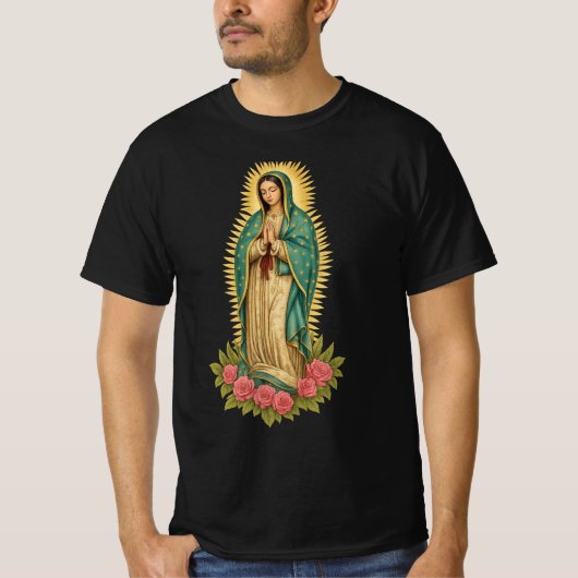 Our Lady of Guadalupe : Virgin Mary Christian T-shirt (Voorkant)