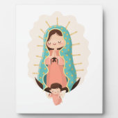 Our Lady of Guadalupe with angel Kawaii Style Fotoplaat (Voorkant)