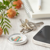 Our Lady of Guadalupe with flowers Kawaii Style Sleutelhanger (Zijkant)