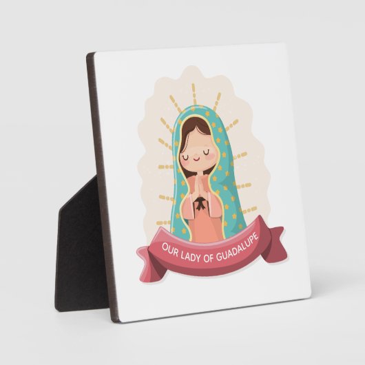 Our Lady of Guadalupe with ribbon Kawaii Style Fotoplaat (Voorkant)
