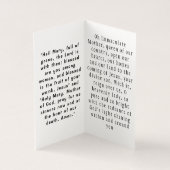 Our  Lady of  Immaculate  Conception Prayer Card Kaart (Binnen)