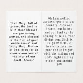 Our  Lady of  Immaculate  Conception Prayer Card Kaart (Binnenkant ongevouwen)
