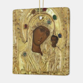 Our Lady of Kazan Theotokos and Christ Child Icon  Keramisch Ornament (Links)