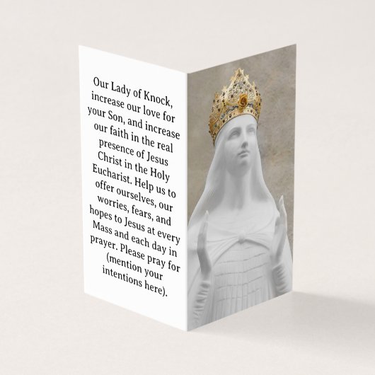 Our Lady of Knock Prayer Card Kaart (Buitenkant)
