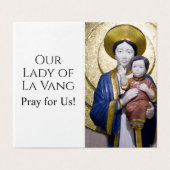 Our Lady of La Vang Prayer Card Kaart (Buitenkant ongevouwen)