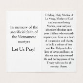 Our Lady of La Vang Prayer Card Kaart (Binnenkant ongevouwen)