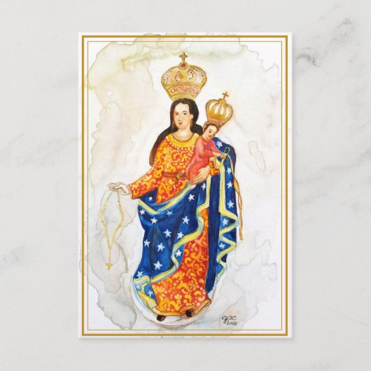 Our Lady of Las Lajas Prayer/Holy Card Informatiekaartje (Voorkant)