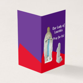 Our Lady of Lourdes Prayer Card Kaart