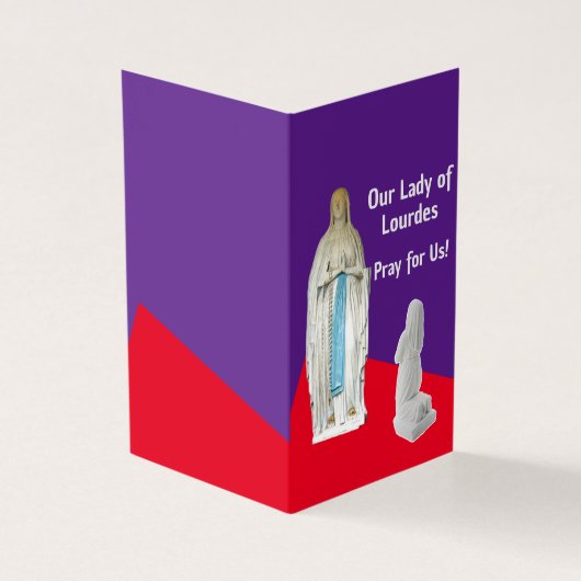 Our Lady of Lourdes Prayer Card Kaart (Buitenkant)
